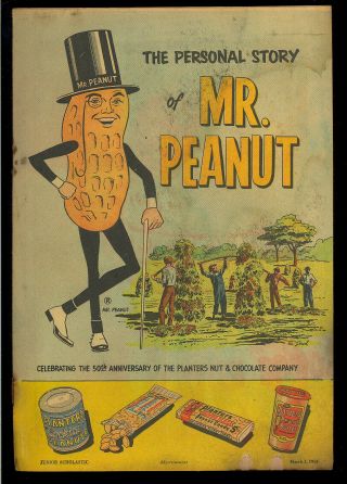 Personal Story Of Mr.  Peanut Nn Vintage Planters Nut Giveaway Comic 1956 Gd,