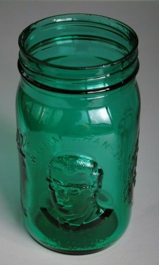 Vintage 1981 Vp William C.  Hannah Ball Mason Canning Jar Only 480 Teal Jars Made