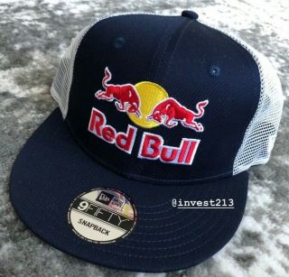 Red Bull Athlete Only Trucker Hat - 2019 - Blue/white Snapback Cap Rare