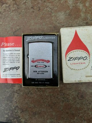 Vintage Zippo Advertising Pocket Lighter Overhead Door Company And Book