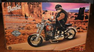Harley Davidson Fat Boy Barbie Motorcycle 26132 1999 1:6 Scale Bike NIB 5