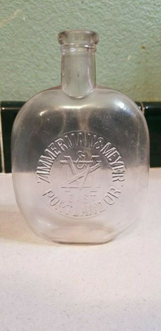 Very Rare Picnic Flask,  " Zimmerman&mayer " /east/portlan,  Or.