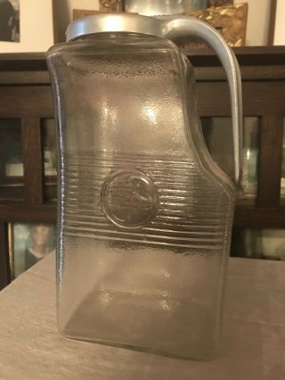Rare Vintage Ge General Electric Glass Refrigerator Pitcher