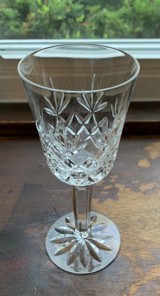 2 - Lenox Crystal Charleston Wine Glass Usa Vintage Signed 6 3/4” Tall