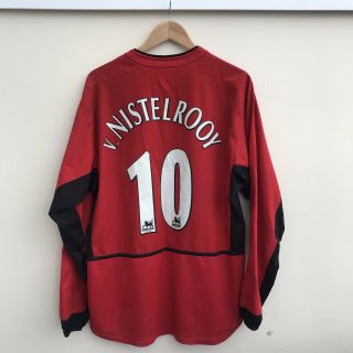 Rare Vintage Manchester United Football Shirt 2002/02 Van Nistelrooy 10