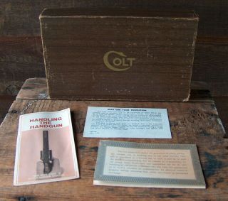 Estate Find Vintage Colt Cobra Revolver Gun Storage Box & Papers 38 Special