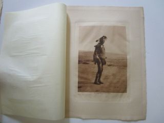 Antique Vintage Edward Curtis Photograph White Man American Indian Photogravure