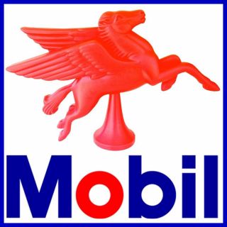 MOBIL GAS BOWSER OIL MOBILOIL FLYING HORSE VINTAGE PETROL PUMP GLOBE LIGHT ✔✔ 2