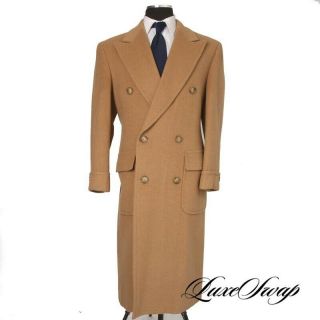 1 Menswear Vintage Brooks Brothers Usa Camel Hair Blend Belt Back Polo Coat 38