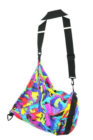 Vintage NIKE Bag Bright Multi - Color Monosling or Shoulder Duffel Gym Grey Tag 2