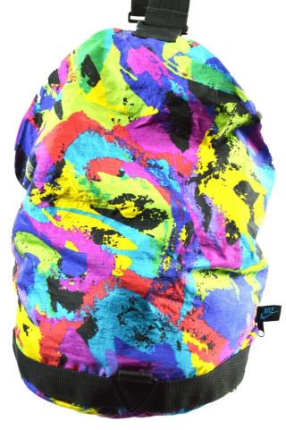 Vintage NIKE Bag Bright Multi - Color Monosling or Shoulder Duffel Gym Grey Tag 5