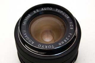 Topcor Topcon Exakta RE Auto 28mm f/2.  8 Lens RARE BLACK 2