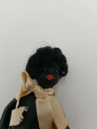 Antique Vintage Black Americana Bride And Groom Doll 3.  75 