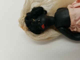 Antique Vintage Black Americana Bride And Groom Doll 3.  75 