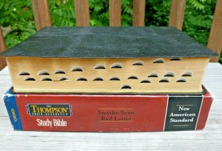 Rare Boxed Nasb Leather Thompson Chain - Reference Study Bible 606 Lnib