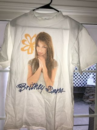 Vintage Young Britney Spears 1999 Graphic Tour Concert T Shirt Tag Attached