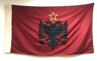 1984 Olympics Vintage Flag Los Angeles California La Banner Albania Albanian Usa