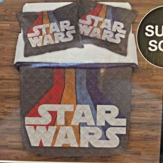 Star Wars Blanket Quilt Pillow Shams 40th Anniversary Full Queen Atari Set