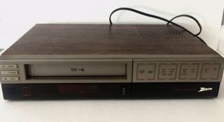 Zenith Vre155 Vhs Hq Video Recorder Grey/wood Vintage