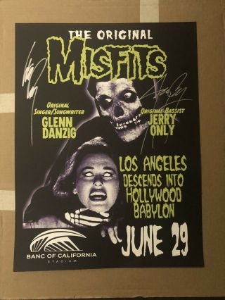 Misfits Los Angeles Poster 6/29/2019 Rare Signed Autographed