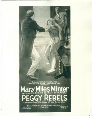 Mary Miles Minter Rare Vintage Photo American Film Co.  Poster Art 2
