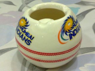 Mumbai Indians Ipl Cricket Ball Shape Vintage Ceramic Ashtray Kingfisher Beer