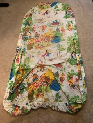 Vintage 1970s Sesame Street Twin Comforter and Fitted Sheet 6