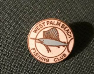 Vintage 10k West Palm Beach Fishing Club Pin