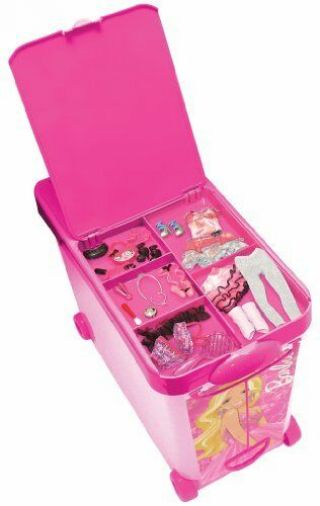 Barbie Doll Case Clothes Wardrobe Storage Playset Organizer Kids Child Girl Toy