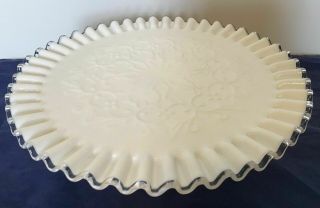 Vintage Fenton Spanish Lace Pedestal Cake Plate Stand