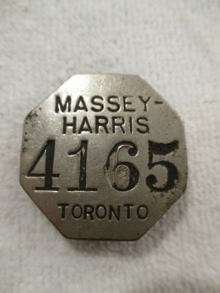 Vintage Toronto Massey - Harris Employee Badge Pin Agricultural Implement Tractors