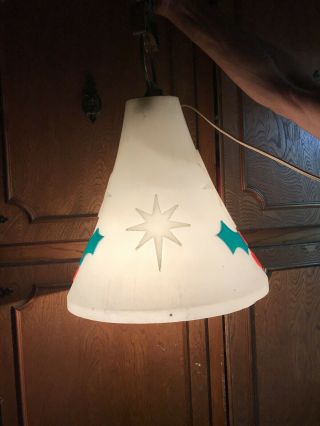Vintage 21” Large Holly Christmas Bell Municipal Street Pole Light - Very Rare