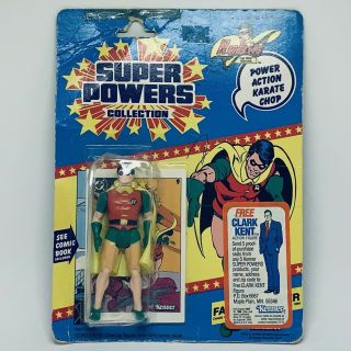 Kenner Powers Robin 23 Back Moc Dc Clark Kent Offer Batman Vintage