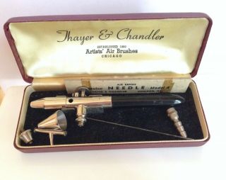 Thayer & Chandler Artists Air Brush Set Vintage In Orginal Box