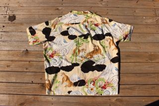 Rare Vintage Stussy All Over “Tiger & Dragon” Sukajan Hawaiian Button Up Shirt 5