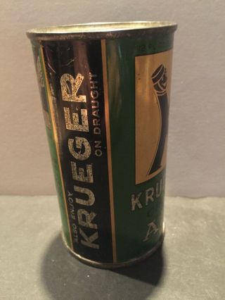 KRUEGER ALE FLAT TOP BEER CAN.  O/I.  IRTP.  NEWARK JERSEY.  RARE THIS 4