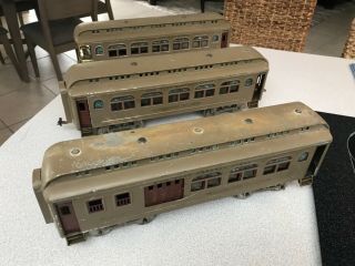 Rare Lionel Standard Gauge Train Mojave Passenger Cars 418 419 490 Lighted Seats