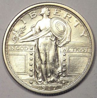 1917 Standing Liberty Quarter 25c - - Rare Date Coin