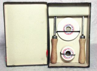 Unimat Db Sl Mini Lathe - Vintage Chisels & Grinding Wheels Set