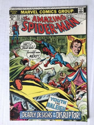 Spider - Man 117 February 1973 Unread Vintage Marvel Comic