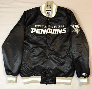 Vintage Pittsburgh Penguins Starter Lined Winter Jacket Large