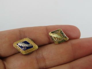 Vintage 3.  2 g 10k Gold Service award pin s Long Island Lighting Company 10 & 15 3