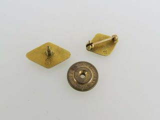 Vintage 3.  2 g 10k Gold Service award pin s Long Island Lighting Company 10 & 15 4