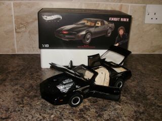 Rare Hotwheels Elite Knight Rider Kitt 1982 Firebird Trans Am 1:18 Model Car