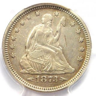 1873 Arrows Seated Liberty Quarter 25c - Pcgs Au Details - Rare Type Coin