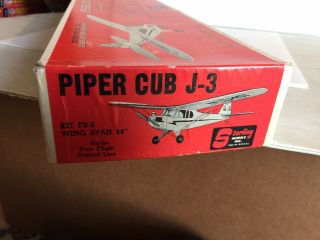 Vintage Sterling Models Piper Cub J - 3 Balsa Wood Aircraft Kit 54” Wing Span 2