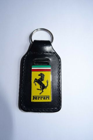 Vintage Leather Ferrari Keyring