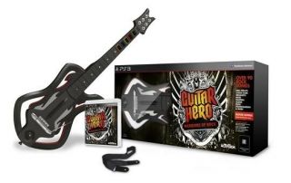 Ps3 Guitar Hero Warriors Of Rock Wireless Guitar & Game Bundle Rare