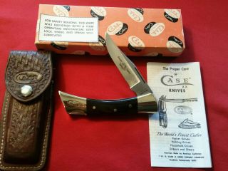 Vintage Case Xx P197 Lssp 1975 Shark Tooth Lockback Knife & Sheath & Box Exc.