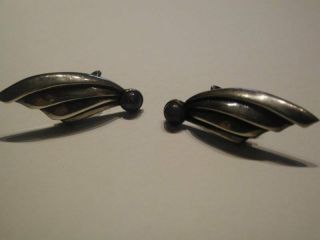 Vintage Amethyst Sterling Silver Mexico Screw - Back Earrings